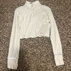 Brand new Lululemon Rulu Run Ribbed cropped Half zip